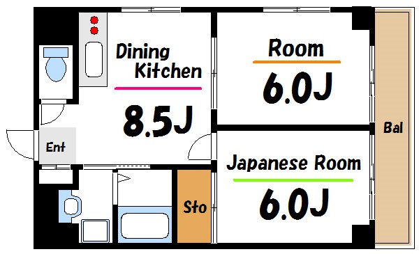 アヴニール 605号室 間取り