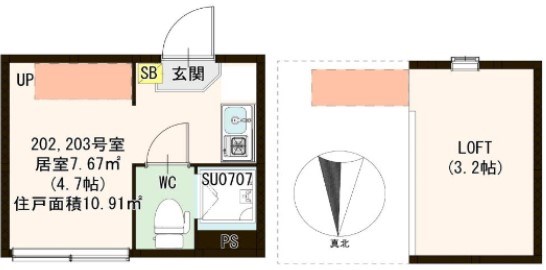 ハーモニーテラス大島Ⅱ  間取り図