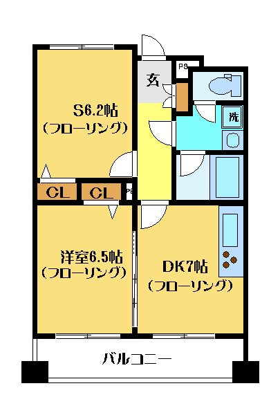 プリムヴェール西尾久メゾン Ｂ 間取り図