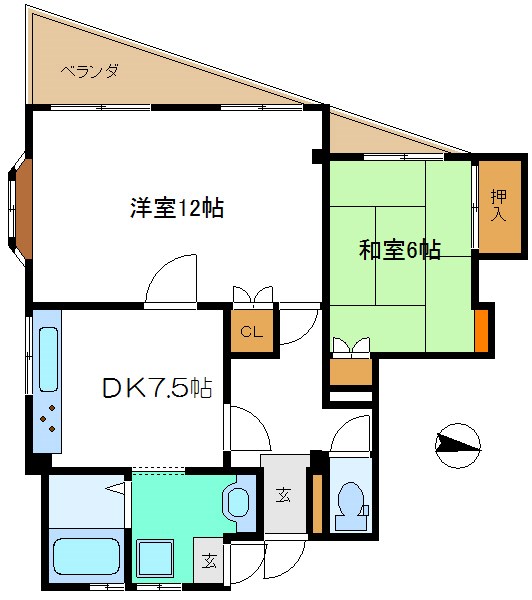 キャスティール四倉 間取り図