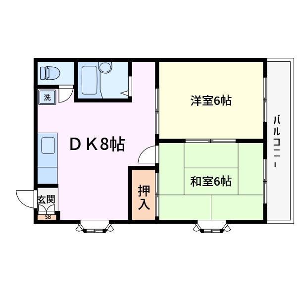 大川ハイツ 間取り図