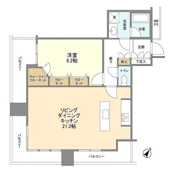 リガーレ日本橋人形町 間取り図