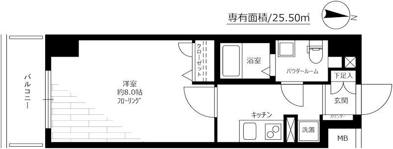 プレール・ドゥーク東雲 間取り図