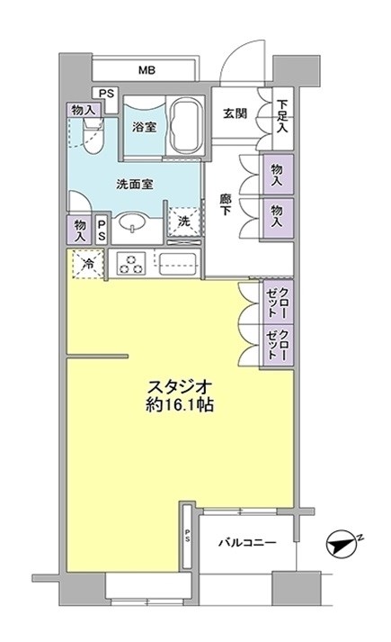 パークフラッツ銀座イースト  間取り図