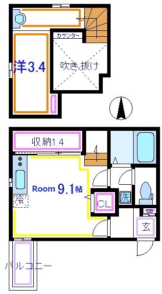 PALMTREE ANNEX(パームツリーアネックス） 間取り図