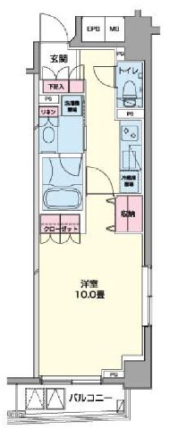 プライムアーバン日本橋浜町   間取り図