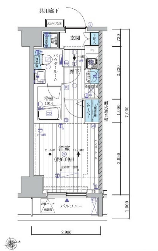 メインステージ北千住Ⅲ 間取り図