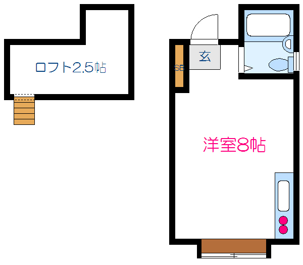 メゾネットサイド  間取り