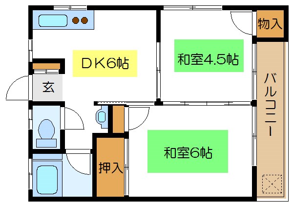 ハイツ渡辺   間取り図