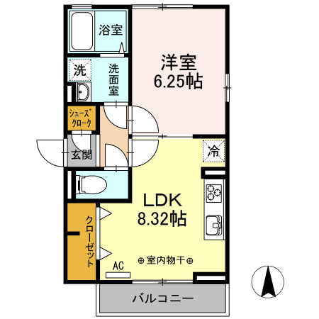 D-room 天神  間取り図