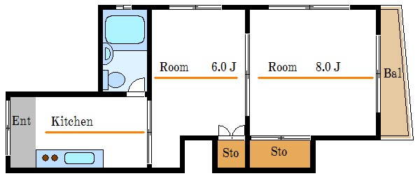 松山コーポ 間取り図