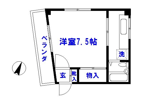 中居町コーポ 間取り