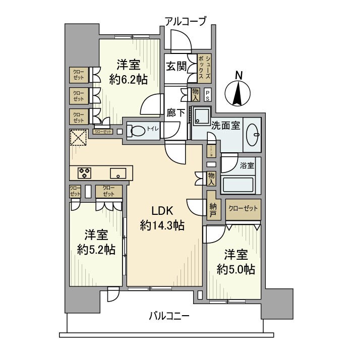 プラウド綾瀬 間取り図