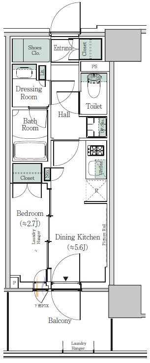 ONE ROOF RESIDENCE NISHINIPPORI 間取り