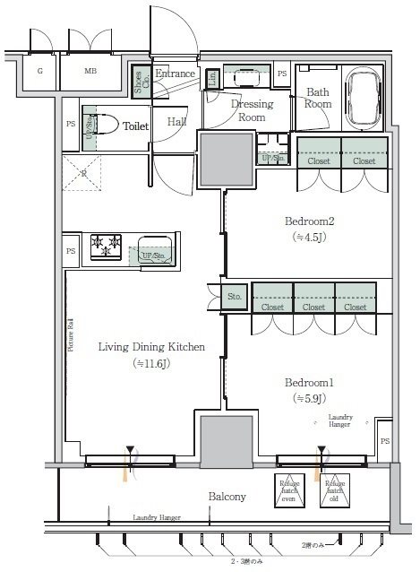 ONE ROOF RESIDENCE NISHINIPPORI 間取り