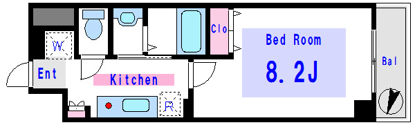 北斗ハイツ　北館 間取り図