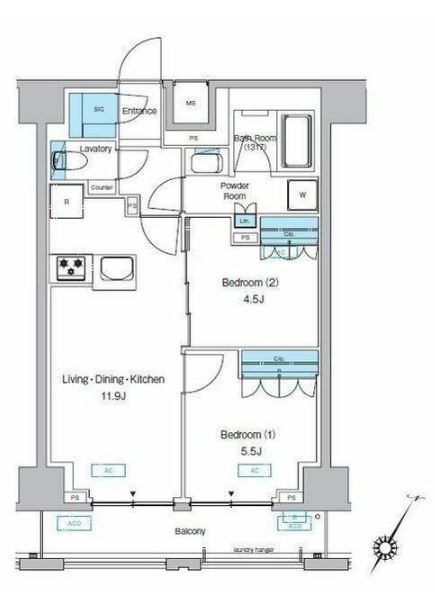 プレディアコート森下テラス  間取り図