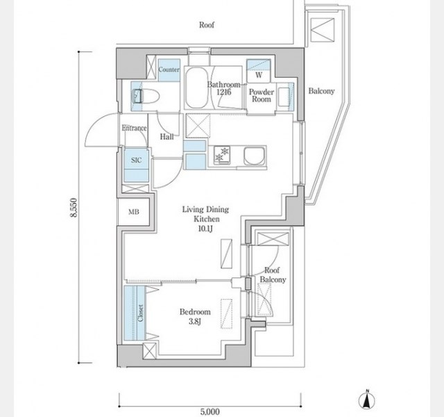 デュオフラッツ篠崎   間取り図