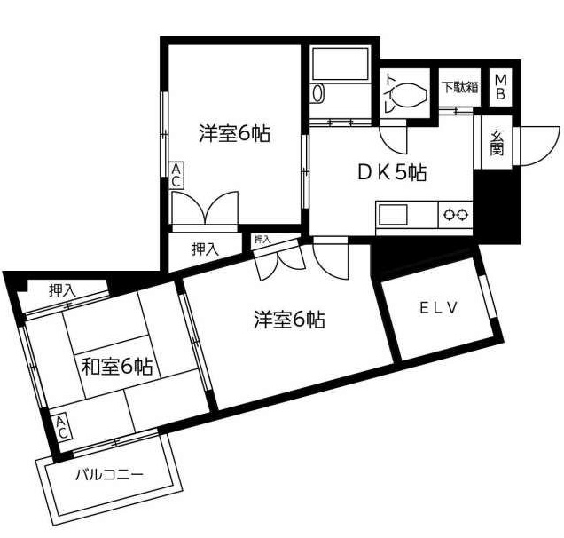 グラン・パレ北千住 間取り図