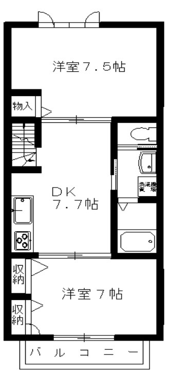 シャーメゾンニシノ 間取り図