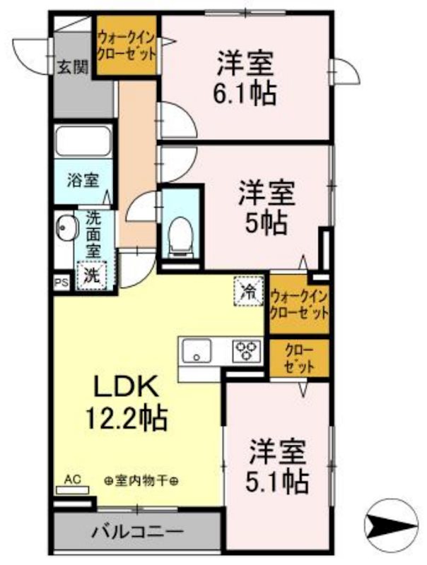 ラリュール江戸川Ⅱ 間取り図