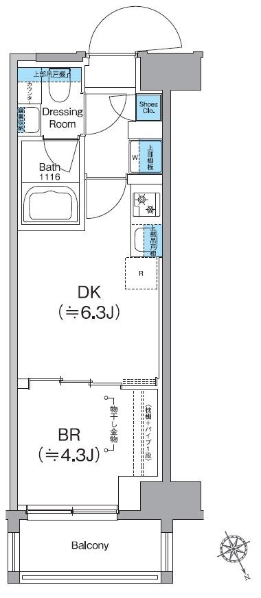 クレヴィアリグゼ日暮里根岸 間取り図