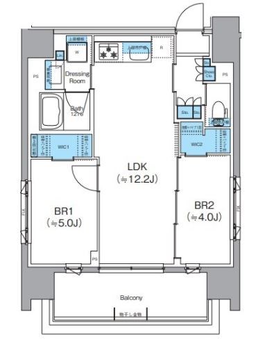 クレヴィアリグゼ錦糸町 間取り図