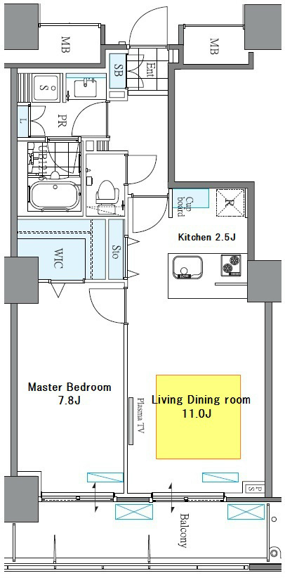 ロイヤルパークスタワー南千住 間取り図