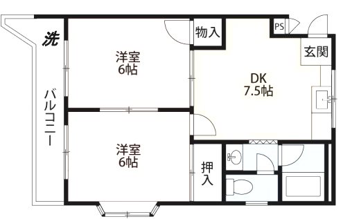 ニューキサカハイツ 間取り図