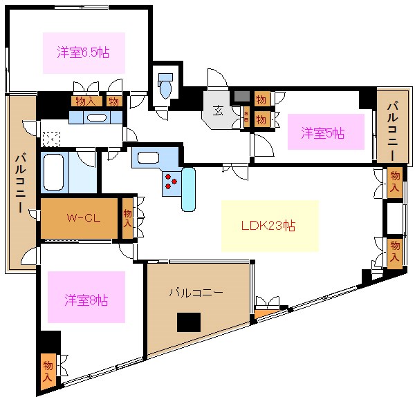 サポーレ立花 間取り図