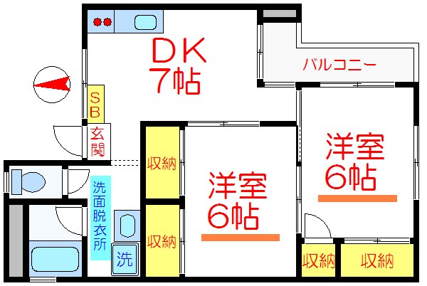 神谷マンション 間取り図