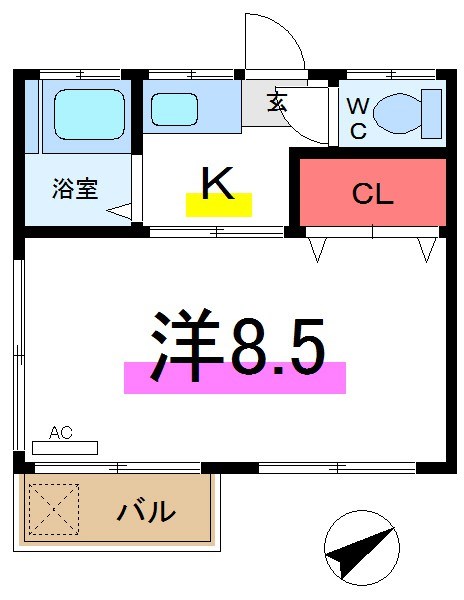 霜降コーポ 間取り図