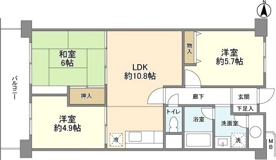 ファミリータウン東陽　Ｇ棟 間取り