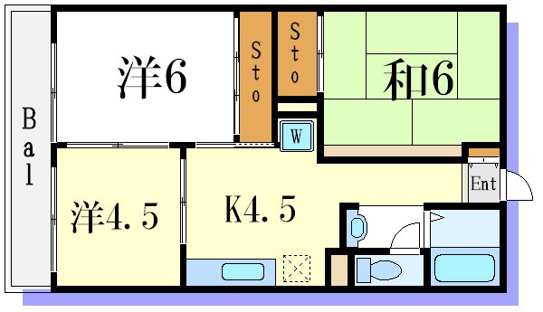 セントラルハイツいちのえ 間取り図