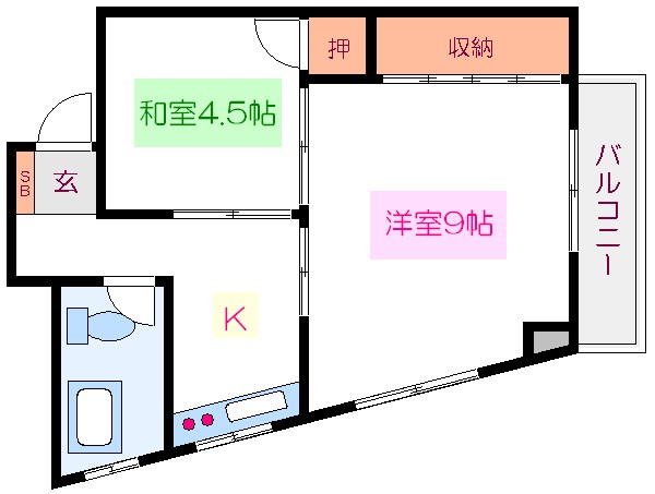 丸水マンション 間取り図