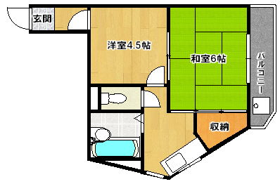 サンハイツ西日暮里  間取り図