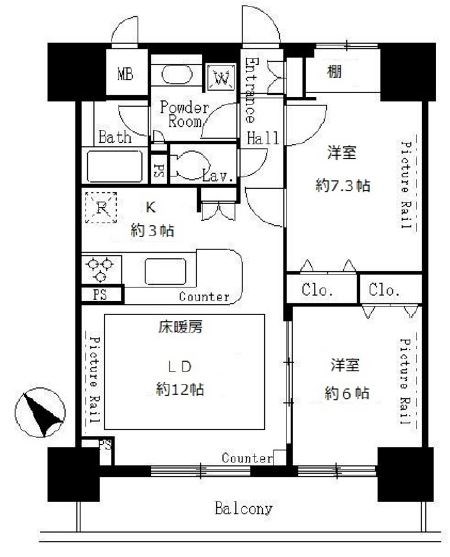 サンクレール荒川ブランガーデン   間取り図