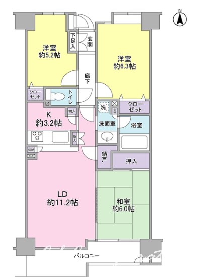 東急ドエルアルス南砂サルーテ 間取り図