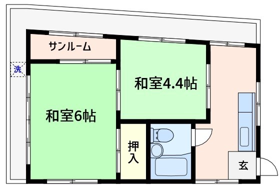 コーポ矢部  間取り