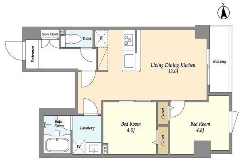 アルファコート町屋2 間取り図