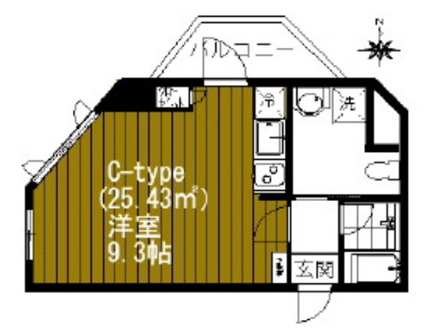 ルメルシェ西葛西 307号室 間取り