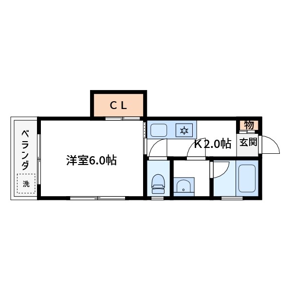 ベルメゾン大橋 間取り図