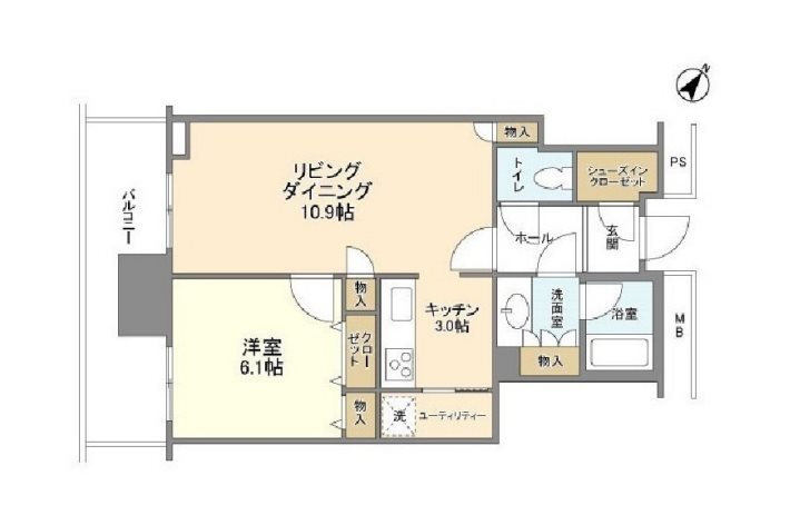 リガーレ日本橋人形町  間取り図