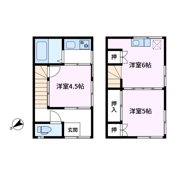 東尾久6丁目戸建て 間取り