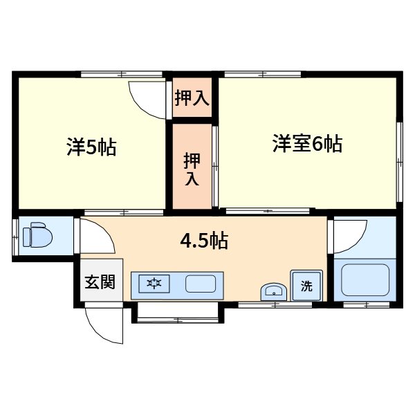 第2中田荘 間取り