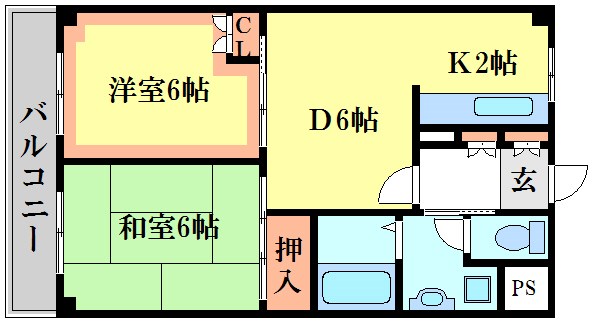 マンションヤマキ 303号室 間取り