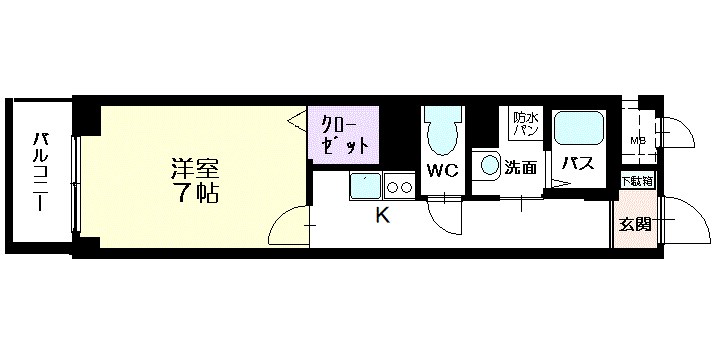 パークサイド毛利  間取り図