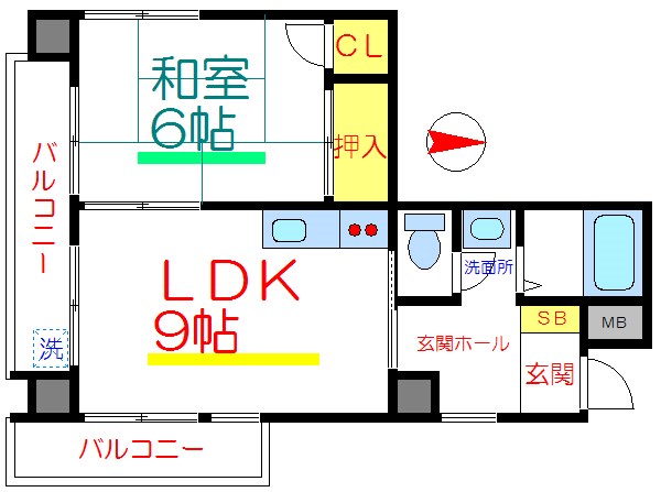 リバーサイドオオハシ 間取り図