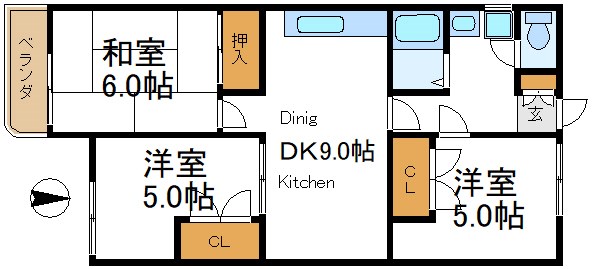 エクセルエステート吉田1  間取り