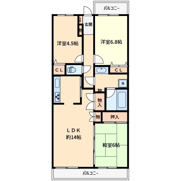 グランパセオ新小岩 間取り